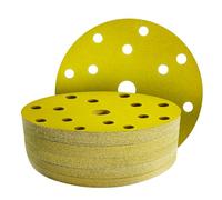 GZKTY 50Pcs 150mm Sanding Discs - 600 Grit Aluminium Oxide - 15 Hole for Random Orbital Sander - Hook & Loop Backing - Suitable for Wood, Metal, Plastic & Paint