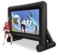 GZKYYLEGS 14 Feet Outdoor Inflatable Blow up Mega Movie Projector Screen | Indoor Movie Screen, With Carry Bag, Front and Rear Projection, Backyard Movie Night, Theme Parties, Celebrations