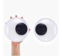 GZLANYA 2 Pack Giant Big Googly Eyes Self Adhesive, 18cm (7 Inch) Large 3D Wiggle Eyes for DIY Crafts, Furniture & Wall Decoration