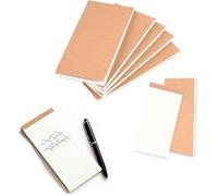GZLANYA 6 Pack Small Sketchbook, Blank Pocket Notepad Mini Flipbooks, For Drawing Taking Notes And Reminders, Kids Adults Office Use, 14x7cm Kraft Cover Unlined Memo Pads 600 Sheets