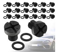 GZLCEU FQKLS001 Pack of 20 Bleed Screws, Nylon Drain Screw for Radiator Coolant Expansion Tank for E30 E36 E39 E46 etc. with O Sealing Ring (17 x 16 mm)