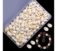 GZLFH Pack of 120 Cowrie Shells, Natural Shell Beads with Hole for DIY Jewellery Making, Decorative Crafts, Crafting Supplies (Boxed)