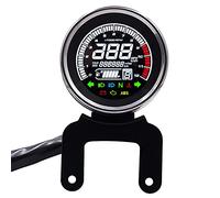 GZLMMY 12V Motorcycle Replacement LCD Light Digital Speedometer Tachometer Odometer Digital Level Temp Fuel Gauge Oil 12RPM (Black)