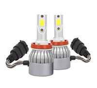 GZLMMY LED Car Front Headlight All-in-One Conversion Kit 12V 72W 3000K High Beam and Low Beam Automobiles Headlamp Fog Light Bulbs High Power Styling Lights Yellow (H8 H9 H11)