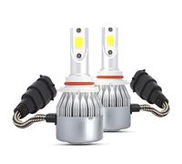 GZLMMY LED Car Front Headlight All-in-One Conversion Kit 12V 72W 3000K High Beam and Low Beam Automobiles Headlamp Fog Light Bulbs High Power Styling Lights Yellow (9006 HB4)