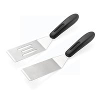 GZLT Brownie Spatula 2 Pieces,Small Spatulas for Kitchen Use,Small Metal Spatula,Mini Spatula, Silver