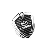 GZLYLY Car Emblem for Mazda MX-5,ABS Logo Sticker Badge Decals Letters Sign Car Body Decoration Frame Trim Badge Accessories Car Decorative Styling Exterior Accessories,Silver