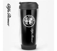 GZLYLY Travel Mugs for Alfa Romeo Giulia,Stainless Steel thermaol Mug Car Coffee Cup Leakproof Double Wall Stainless Steel Reusable Coffee Cup with Lid Travel Mug Gifts for Women and Men,Black A