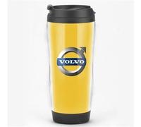 GZLYLY Travel Mugs for Volvo,Stainless Steel thermaol Mug Car Coffee Cup Leakproof Double Wall Stainless Steel Reusable Coffee Cup with Lid Travel Mug Gifts for Women and Men,Yellow