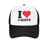 GZMQMOKD Baseball caps，I Love J Hope Hope Sport Mesh Baseball Caps for Mens Personalized Male Beach Bucket Hat Trucker Cap，Girlfriend Gifts