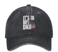 GZMQMOKD Men's Baseball Cap America is in My DNA Baseball Cap USA Flag y2k Retro Men Adult Trucker Hat Sun Protection Hiking Fishing Snapback Cap Gift Gift