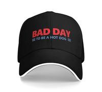 GZMQMOKD Men's Baseball Cap Bad Day to Be A Hot Dog Hot Dog Lover Fast Food Wiener Casual Baseball Cap Hats Summer Men Baseball Caps Gift