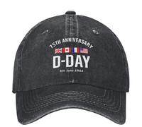 GZMQMOKD Men's Baseball Cap Flag 1944 D-Day 2024 80th Anniversary Normandy Baseball Cap Map Sport Trucker Hat Unisex Teens Casual Sun Visors Baseball Caps Gift