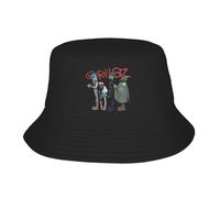 GZMQMOKD Men's Baseball Cap Green Band Metal Essential Gorillazs Bucket Hat Harajuku Fisherman Caps Portable Travel Hiking Sunscreen Hats for Unisex Cap Gift