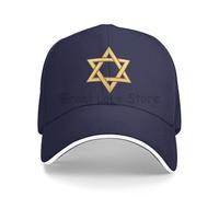 GZMQMOKD Men's Baseball Cap Star of David Baseball Cap Luxury Brand All Seasons Travel Adjustable Caps Sandwich Hats for Men Women Sun Protection Hat Gift