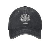 GZMQMOKD Mens Baseball caps MI6 Spy Secret Intelligence Service Men Women Baseball Caps Military Distressed Denim Washed Hat Outdoor Adjustable Snapback Hat Gift