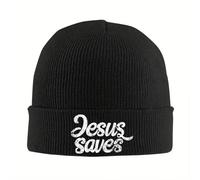 GZMQMOKD Skull Cap Beanie Winter Warmth 2025 New Saves Knitted Caps Women's Men's Skullies Beanies Winter Hats Christian God Casual Cap Personalised Gifts Men Black