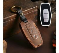 GZNBB 2/3/4 Bottons Leather Car Key Case Fob Shell Keychian, for 2022 2023 Mitsubishi Outlander