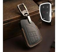 GZNBB 3/4/5/6 Buttons Leather Car Key Cover Keychain Case Protector, for Buick Envision Yukon XL Denali