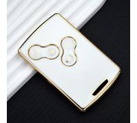 GZNBB 4 Buttons TPU Car Key Case Cover Shell Fob Keychain, for Renault Duster Captur Clio Logan Megane 1 2 3 Koleos Scenic