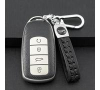GZNBB 4 Buttons TPU Leather, for Chery Tiggo 8 Pro Tiggo 8plus New 5 plus 7pro Car Key Case Cover Shell Bag Protector