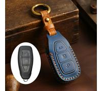 GZNBB Car Key Case Cover Fob Holder, for Ford Mondeo Fiesta Kuga Edge ST Line MK2 MK3 Focus Ecosport 3 Buttons