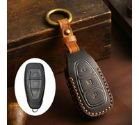 GZNBB Car Key Case Cover Fob Holder, for Ford Mondeo Fiesta Kuga Edge ST Line MK2 MK3 Focus Ecosport 3 Buttons