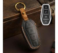 GZNBB Car Key Case Cover Leather Skin Protector, for BYD Han Ev Tang Dm/Qin PLUS/Song Pro/MAX/Yuan Dolphin Buckle