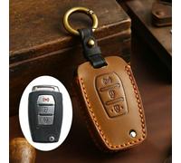 GZNBB Car Key Case, for SsangYong Kyron 2 Sanka Actyon Korando Tivoli Folding keyring holder set Leather Protector Cover skin