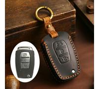 GZNBB Car Key Case, for SsangYong Kyron 2 Sanka Actyon Korando Tivoli Folding keyring holder set Leather Protector Cover skin