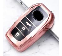 GZNBB Car Key Case, for Toyota Fortuner Prado Camry Rav4 Highlander Crown 3/4 Button Key Cover Holder Shell Fob Protector Accessories