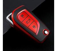 GZNBB Car TPU Leather Key Case Cover Shell Bag Key Chain, for Toyota Auris Avensis Aygo Corolla Camry RAV4 Verso Scion Yaris Protector