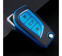 GZNBB Car TPU Leather Key Case Cover Shell Bag Key Chain, for Toyota Auris Avensis Aygo Corolla Camry RAV4 Verso Scion Yaris Protector