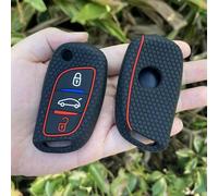 GZNBB for Citroen C2 C3 C4 C5 DS4 for Peugeot 107 207 307 407 308 607, 3 Button Flip Silicone Car Key Cover Protect Case Skin Keychain Set