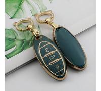 GZNBB for FAW Besturn T33 T77 T99, TPU Gold Edge Car Key Case Bag Fob Shell Cover Holder Keychain Protector Accessories