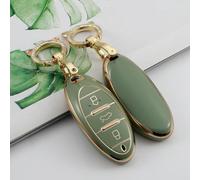 GZNBB for FAW Besturn T33 T77 T99, TPU Gold Edge Car Key Case Bag Fob Shell Cover Holder Keychain Protector Accessories