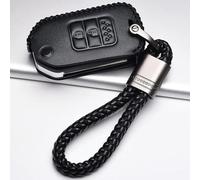GZNBB for Honda Accord Civic CR-V HR-V HRV Crider Jade Odyssey, Car Leather Folding Key Cover Bag Case Shell Holder Protector Keychain