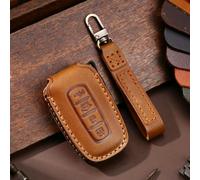 GZNBB for Hyundai Tucson Santa Fe Rena Sonata Elantra Creta Ix35 Ix45 I10 I30 I40, Leather Car Key Fob Case Cover Keyring Holder