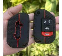 GZNBB for Jeep Wrangler Gladiator JT JLU, Key Fob Silicone Protect Cover Case Holder Keychain