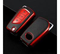 GZNBB for Toyota Corolla Camry Altis Auris Aygo Yaris RAV4 Verso, Car Folding Flip Key Case Protective Cover Bag Shell Holder Keychain