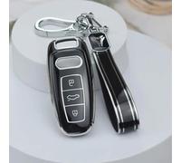 GZNBB Key Case Cover, for Audi A3 A4 B9 A6 A7 4K A8 E-tron Q5 Q8 C8 D5 SQ8 Shell Fob Protector Keychain Car Interior Accessories