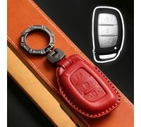 GZNBB Key Cover Fob Leather Case Car Keyring Shell, for Hyundai Tucson Santa Fe Rena Sonata Elantra Creta Ix35 Ix45 I10 I30 I40
