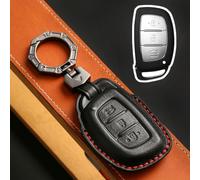 GZNBB Key Cover Fob Leather Case Car Keyring Shell, for Hyundai Tucson Santa Fe Rena Sonata Elantra Creta Ix35 Ix45 I10 I30 I40