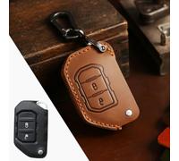 GZNBB Leather Car Fob Key Case Protector Cover Shell Holder Bag Set, for Jeep Wrangler JL JLU