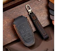 GZNBB Leather Car Key Case Cover Car Key Holder Fob Shell, for Hyundai Santa fe Tucson Solaris Sonata Hybrid NEXO NX4