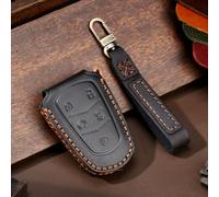 GZNBB Leather Car Key Cover Keychain Holder Case Protector, for Cadillac ATS CT6 CTS DTS XT5 Escalade ESV SRX STS XTS 2014 2015 2016