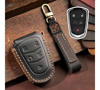 GZNBB Leather Car Key Cover Keychain Holder Case Protector, for Cadillac ESV Escalade CTS XTS SRX ATS 2015-2018 CT5 XT5 XT6