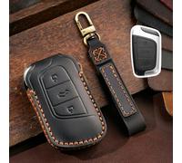 GZNBB Leather Car Key Cover Keychain Holder Case Protector, for Chery Eq1 Little Ant 3button