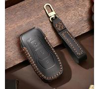 GZNBB Leather Car Key Cover Keychain Holder Case Protector, for Ford Mondeo Focus Escort Edge Escape Fiesta