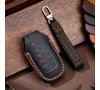 GZNBB Leather Car Key Cover Keychain Holder Case Protector, for Hyundai Elantra Santa Fe Kona Palisade